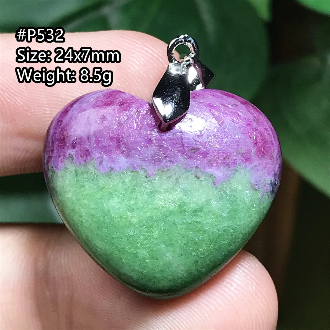 

Natural Ruby Zoisite Tumbled Pendant Jewelry For Women Men Healing Love Gift Crystal Silver Beads Stone Reiki Gemstone AAAAA