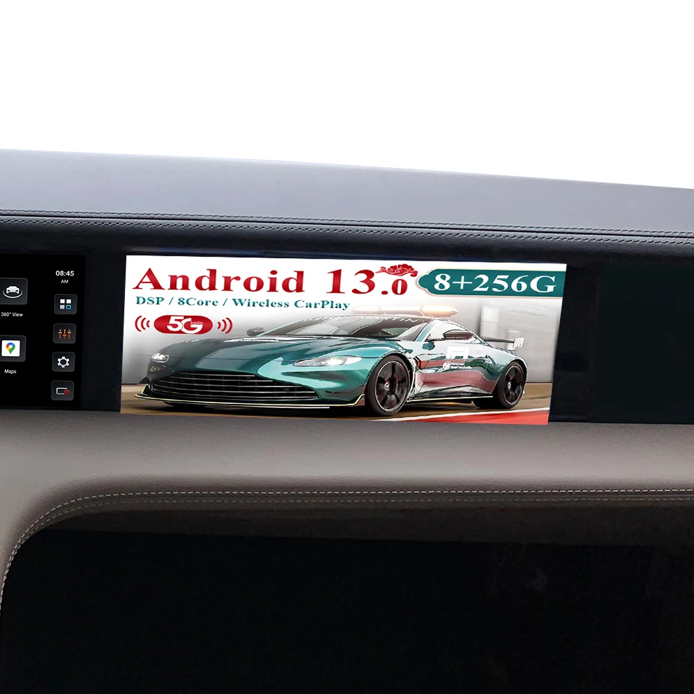 

11,0-дюймовый автоматический экран Android 14.0 для Porsche Taycan 2019–20220, автомобильный пилотный развлекательный экран, мультимедийный плеер, HD радио