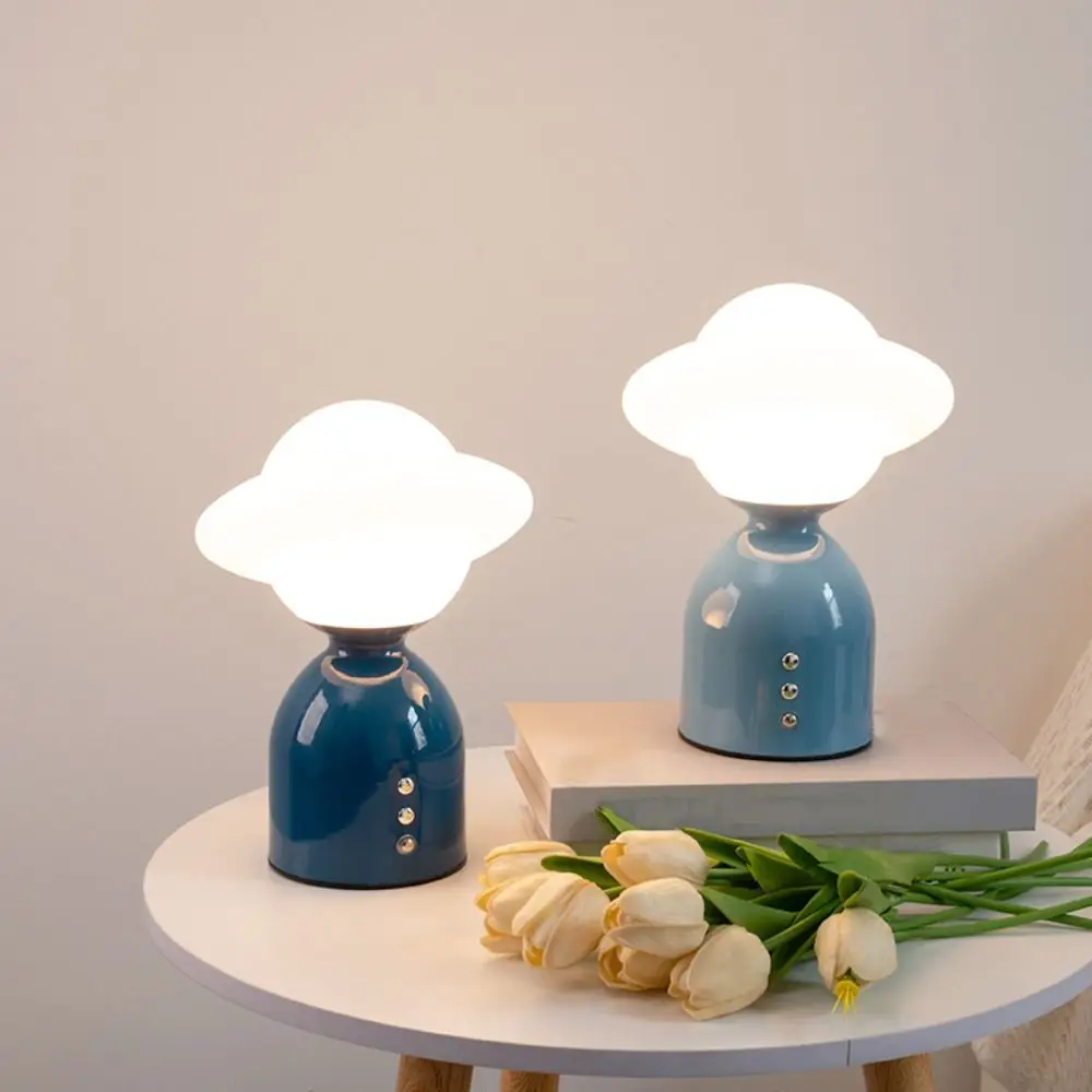 

Touchable Dimming Night Light Modern Minimalist Creative Decorative Table Lamp Cartoon Design Type-C Rechargeable Bedside Lamp