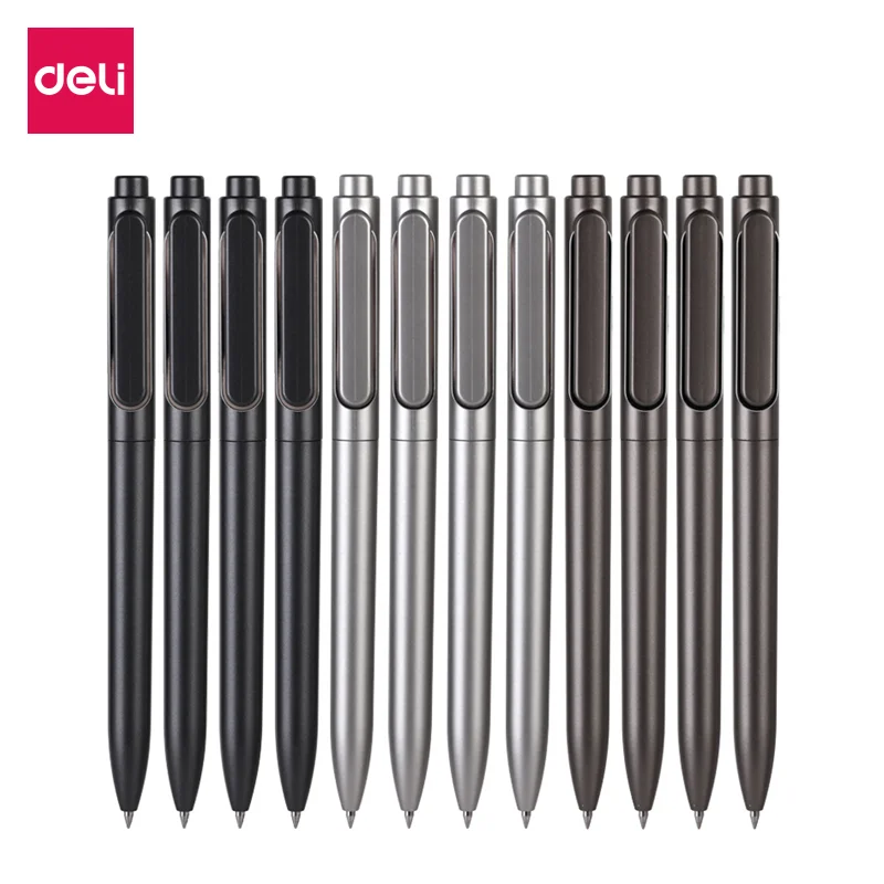 

Deli 1 PC Gel Pen 0.5mm Random Color Black Ink Press Student Writing Tool A12