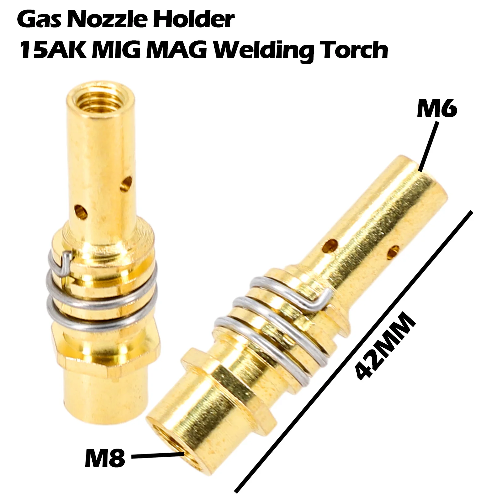 Per alluminio Per torcia di saldatura MIG/MAG Punta di contatto Supporto per ugello del gas Accessori per saldatura Vestibilità perfetta Riduce la conducibilità del rame