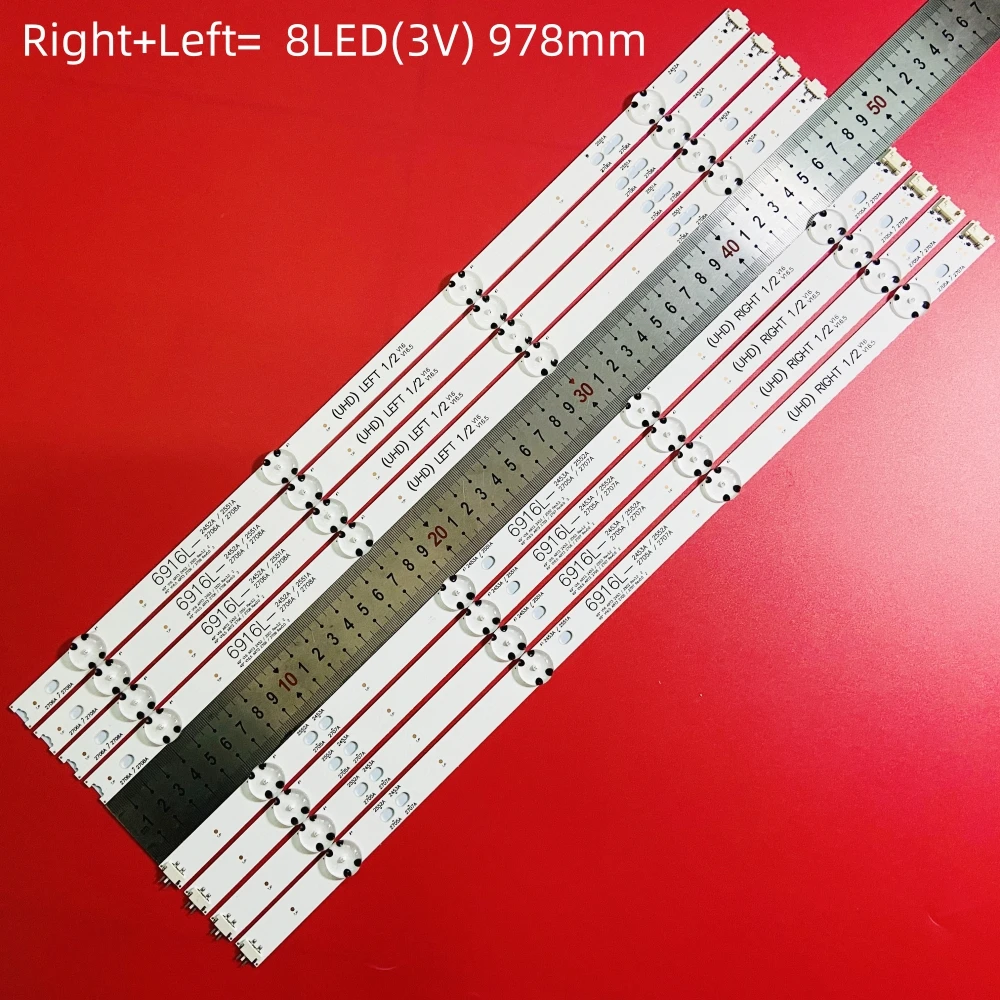 LED Backlight Strip For 49 V16.5 ART3 L 6916L-2705A 2706A 2707A 2708A 49UH620V 49UH650V 49UH656V 49UH661V 49UH668V LC490DUE-FJA1