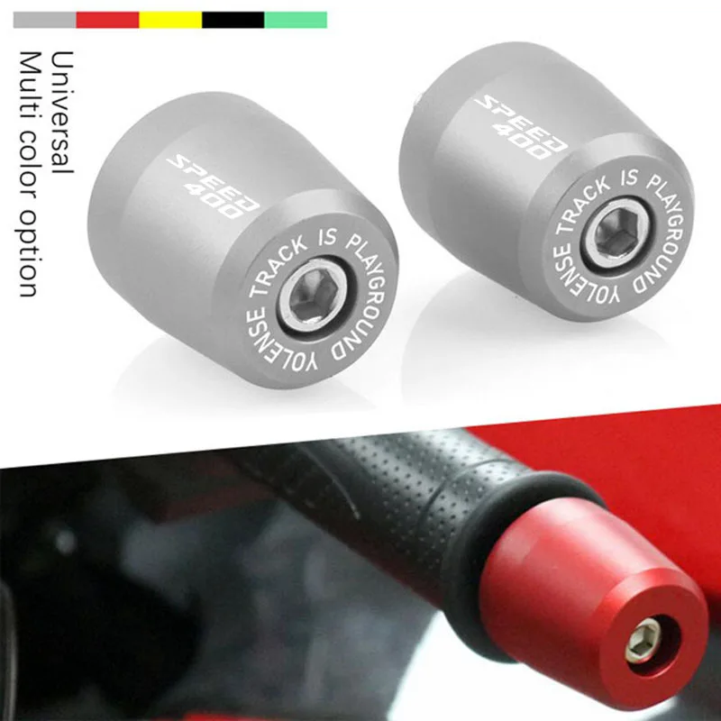 Universal Motorcycle CNC Handle Bar End Handlebar Grips Ends Cap Plug Slider Cover For Scrambler 400X For Speed 400
