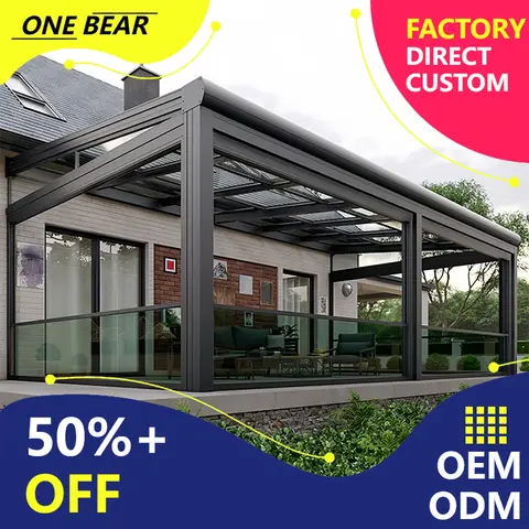 Any Size Custom Aluminum Sunroom Tempered Glass All Season Weatherproof Energy Efficient Residential Backyard Garden Patio Shelt