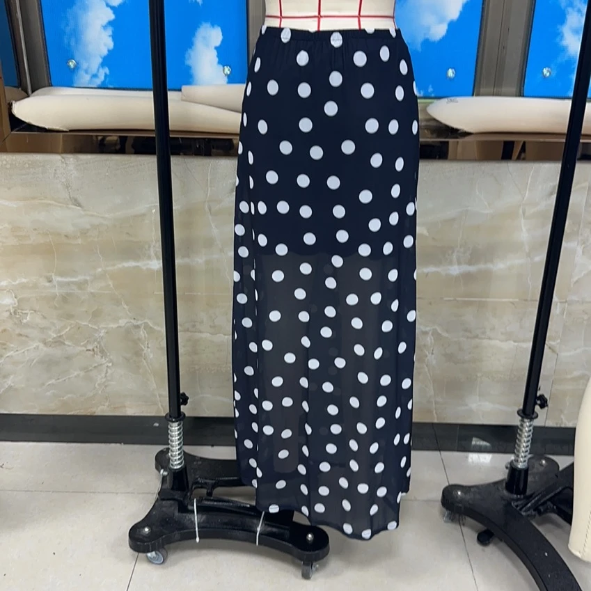 

Elegant Polka Dot Midi Skirt for Women High Waist Skirt Dot Skirt Stylish Bodycon Midi Length Skirts Lightweight Comfortable