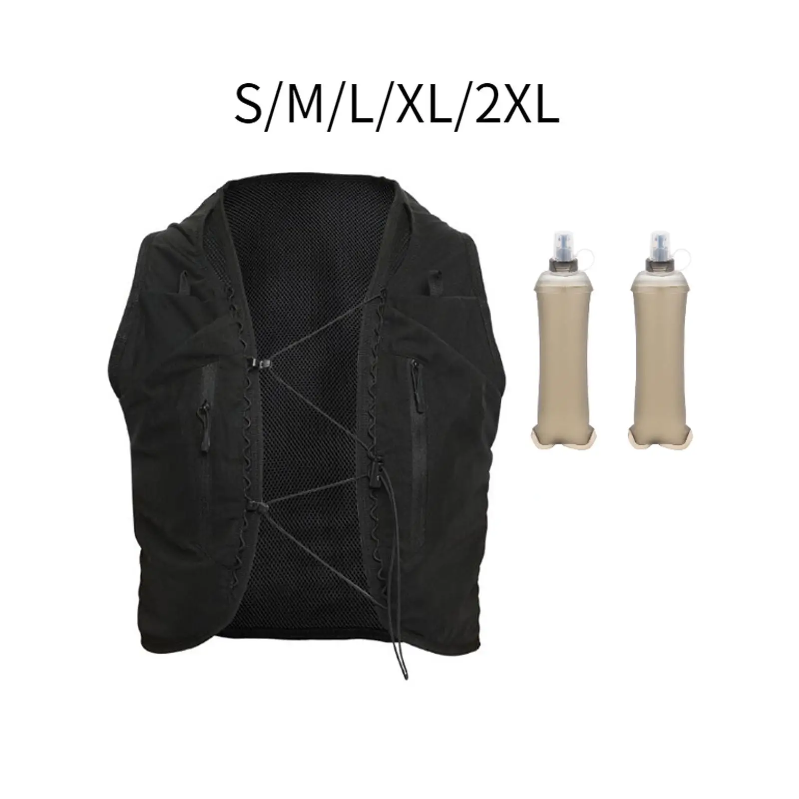 

Hydration Vest with 2x Water Bottles for Men Women for Cycling Race
