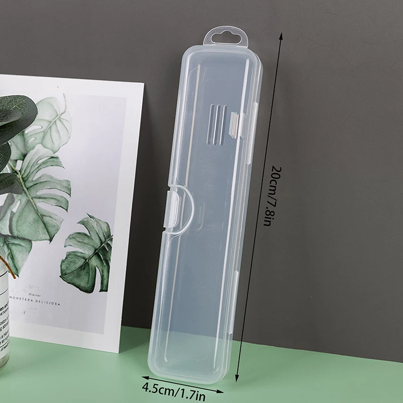 Toothbrush Box Transparent Organizer Case Travel Portable Toothbrush Holder Plastic Toothpaste Box Storage Container