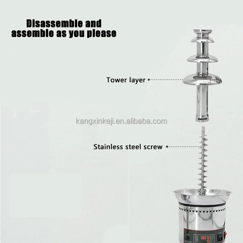 Dispensador comercial boda Catering queso cascada 4/5/6/7 capas máquina fuente de chocolate