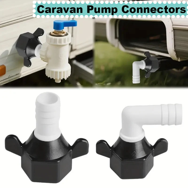 

2PCS Caravan Straight & Elbow 1/2" 12mm Connectors Pump Fittings For Caravan Motorhome RV Camper Van Replacement Accessories