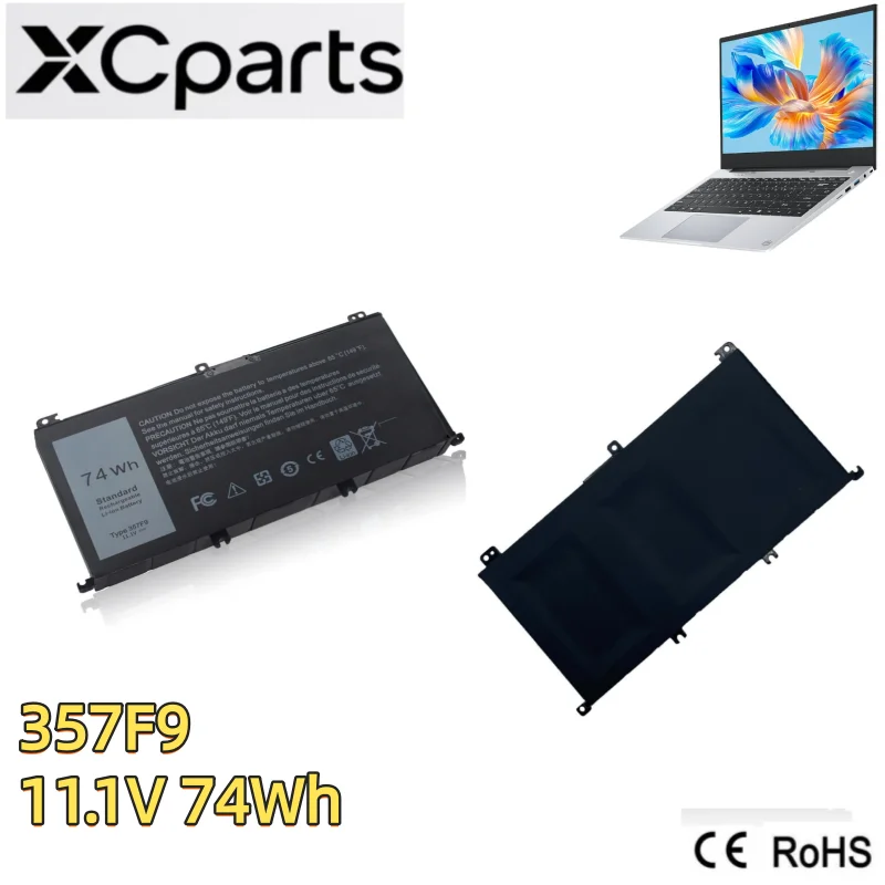 

11.1V 74Wh New 357F9 Laptop Battery For DELL Inspiron 15 Gaming 5576 5577 7566 7567 7000 7557 7559 P65F P57F P65F001 P57F001