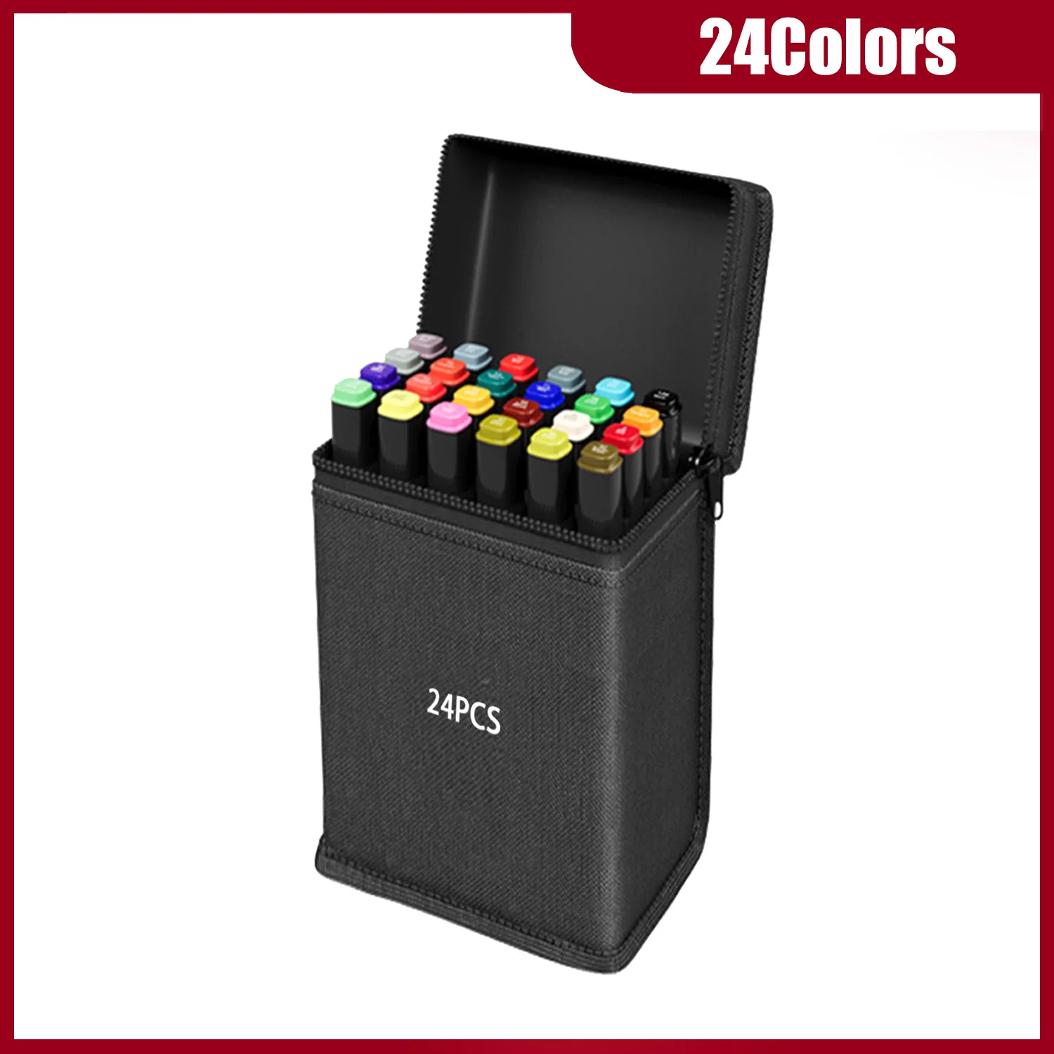 24-262 kleuren alcoholtekening markers Dual Tip permanente kunstschets markers voor illustratie schoolbenodigdheden kerstcadeaus