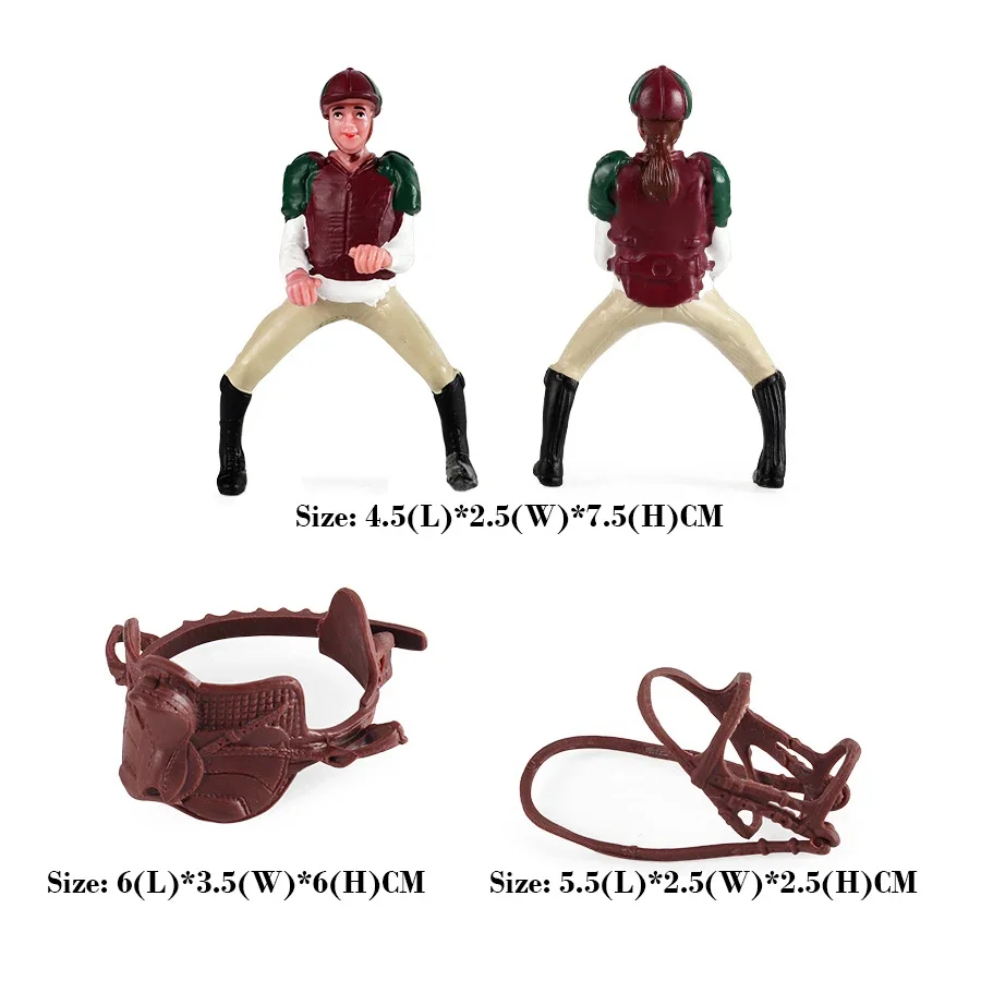 Zestaw koni jeździec jeździec zabawki konie zwierzęta gospodarskie figurka figurki zwierząt modele plastikowe zabawki dla dzieci prezenty dla dzieci