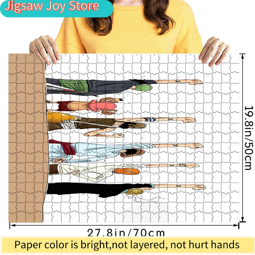 

Premium Paper Jigsaw Puzzle One Piece Straw Hat Crew Long Arm Funny Character Collage Scene Art High Quality Cardboard Puzzle Fu