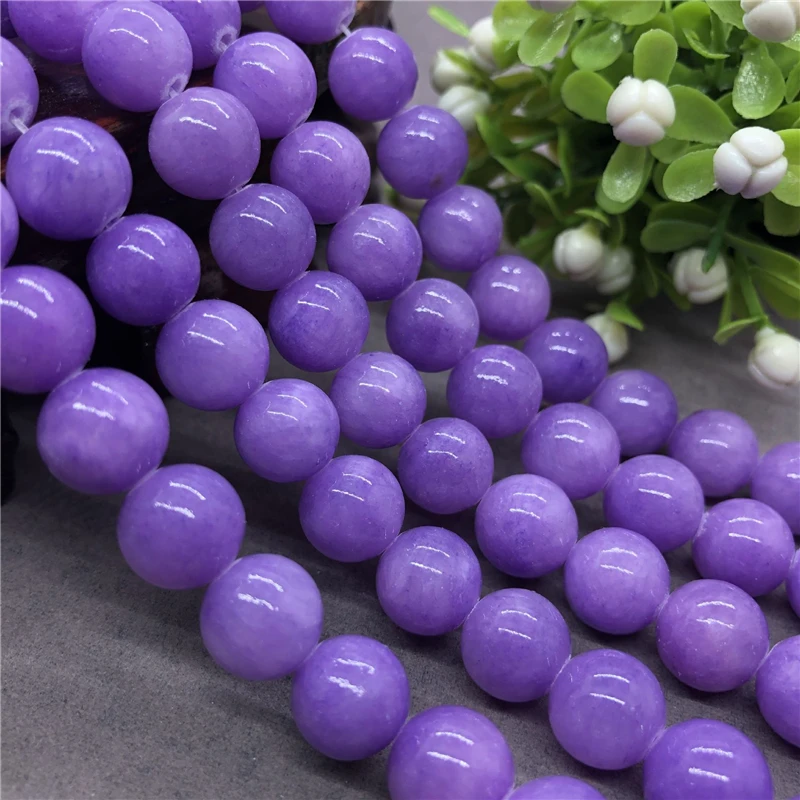 Wholesale Spacer Beads for Bracelet Making Nature Chalcedony beads Round Bead Jewelry Handmade 6/8/10mm