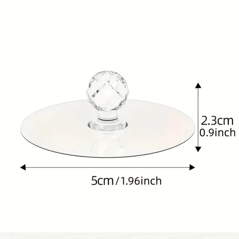 10pcs Transparent Crystal Door Knobs Cabinet Drawer Door Knobs Handles Self-adhesive Handle With Hook Furniture Door Hardware