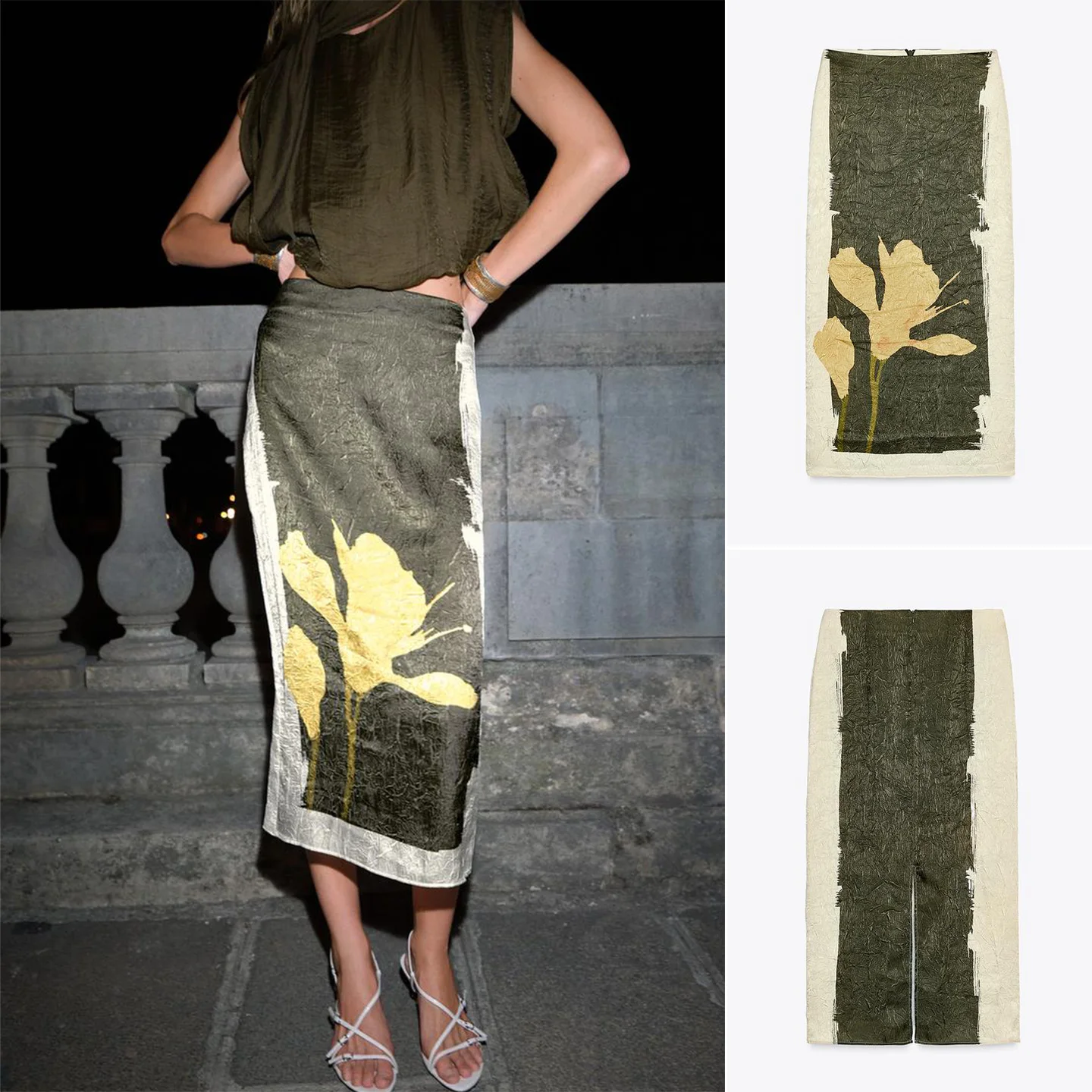 

Новинка 2023, осенняя плиссированная юбка-миди с высокой талией, повседневная женская юбка из полиэфирного волокна, дизайн