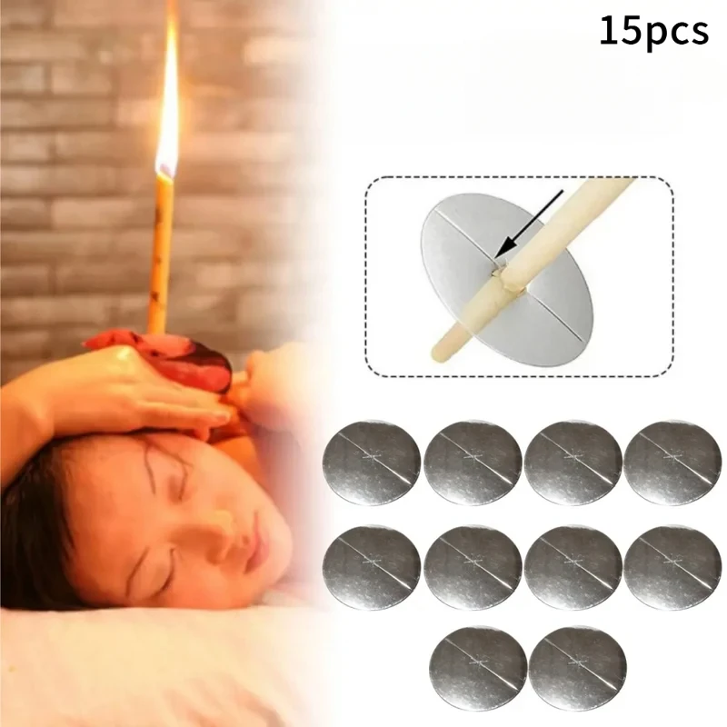 15 Stück hornförmige Ohrkerzen, persönliche Ohrenpflegescheiben, Ohrkerzen-Pad-Tabletts