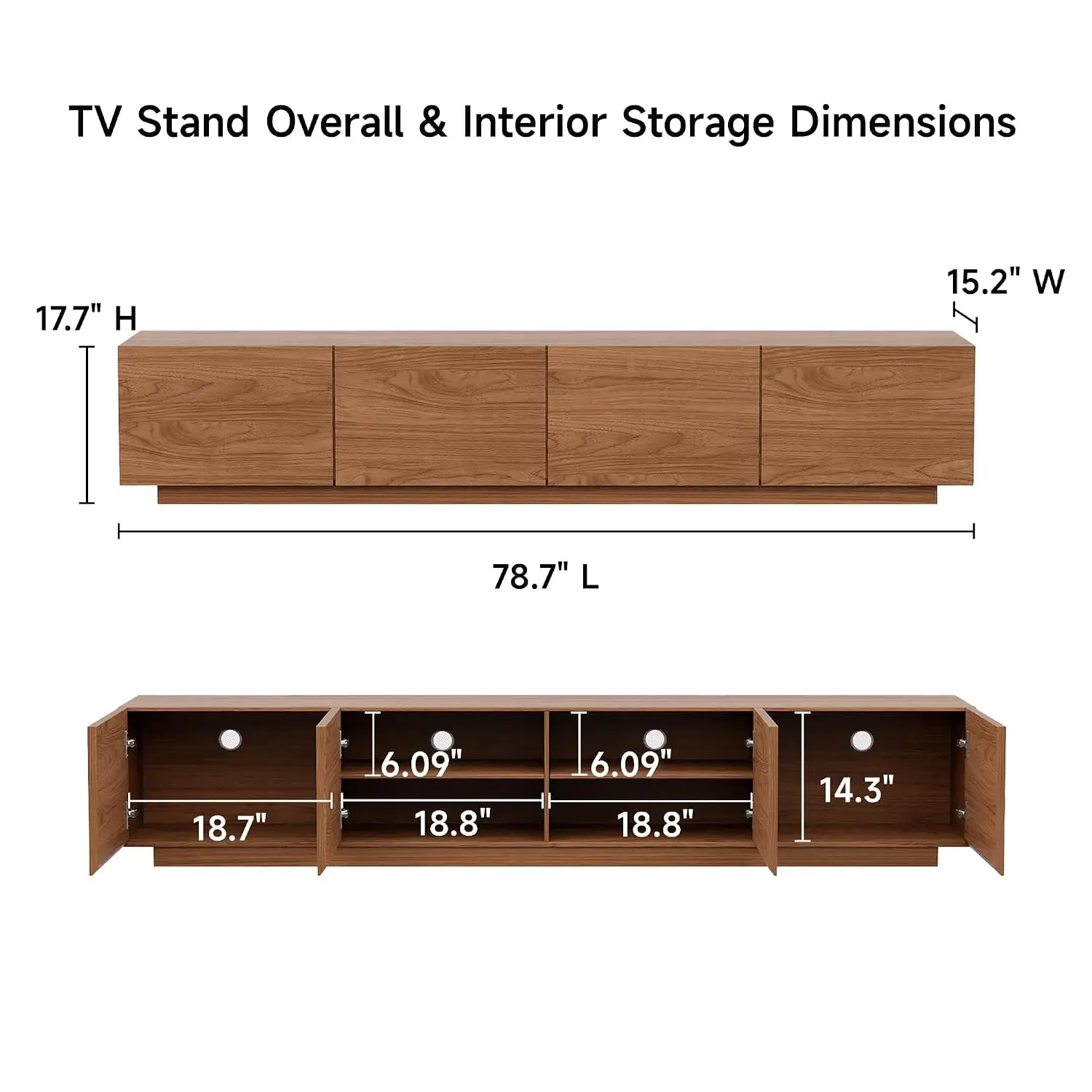 Walnut TV Stand 90