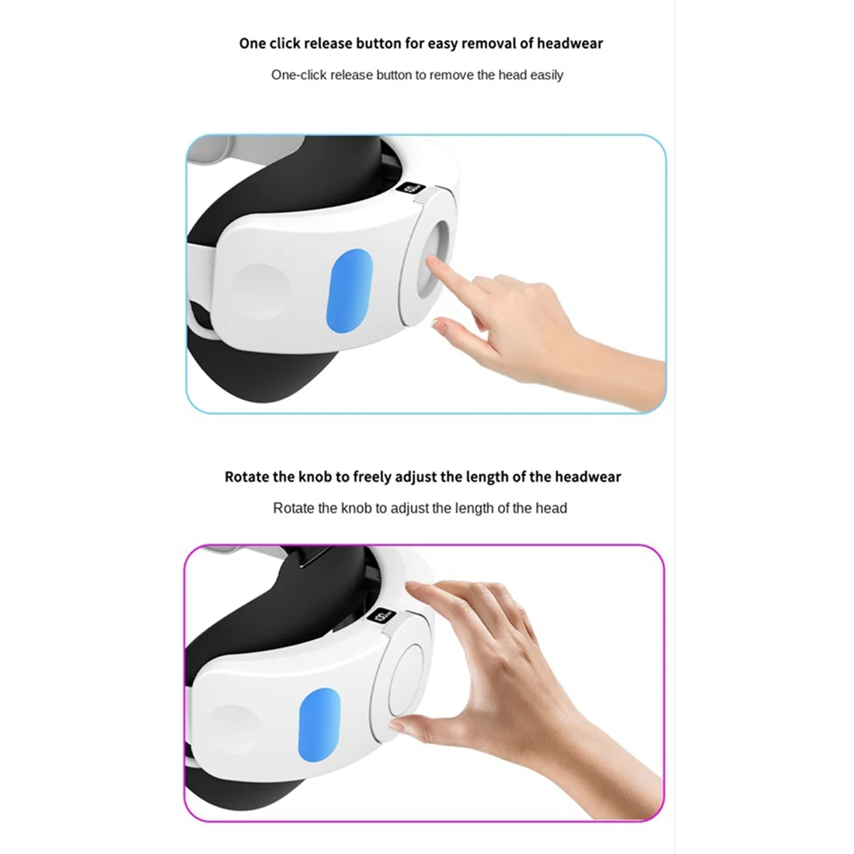 For Meta Quest 3 Head-Mounted Detachable Amplified Headset 6000MAh Rechargeable Battery VR Accessories