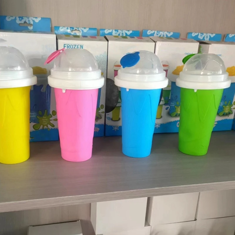 DIY Magic Slushy Maker Squeeze Cup, Portátil Smoothie Squeeze Cup para Sucos, Leite e Sorvete Make