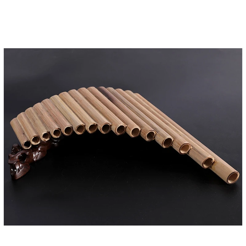 Pan Flute 15 Pipes Natural Bamboo Wind Instrument Panpipe G Key Panpipe Handmade Woodwind Instrument Folk Instrumentos