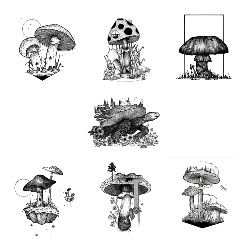 2022 New DIY Clear Stamps For Scrapbooking Paper Making Mushroom Landscape Embossing Craft Card Transparent Seal No Dies