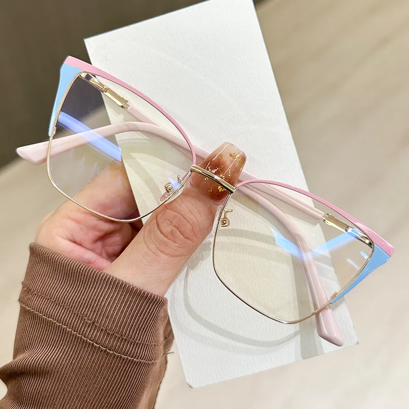 Oversized Cat Eye Anti Blue Light Glasses Frames
