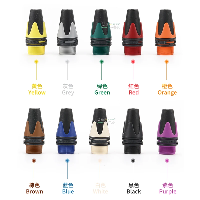 Neutrik XLR Cannon Cable Connectors Plug Multicolored Bushings BXX_* For Theater LED Audio Equipment Color Coding Accessories