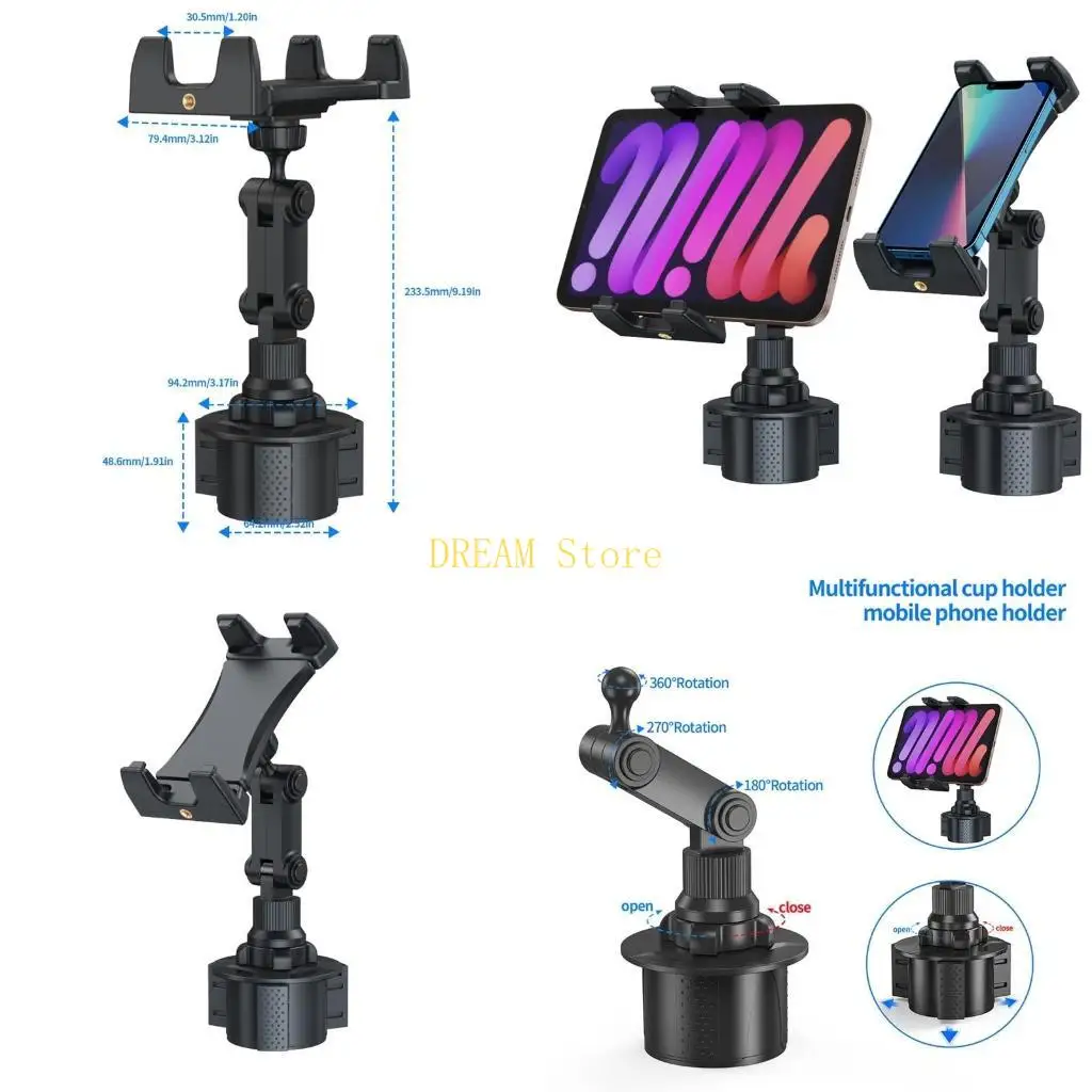 

Удобная автомобильная чашка удерживает телефон 360 градусов по просмотру планшетов для автомобилей лучшая продажа