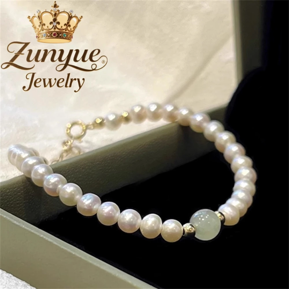 

Natural Hetian Jade Pearl Bracelet, A Light Luxury And High-End Design For Women, A New Chinese-Style Beaded Jewelry Exquisite