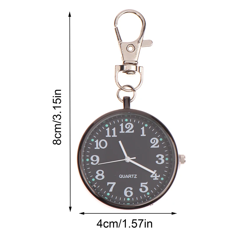 Zakhorloges Nurse Pocket Watch Sleutelhanger Fob Klok Met Batterij Arts Medische Vintage Hanger Horloge Examen Horloges