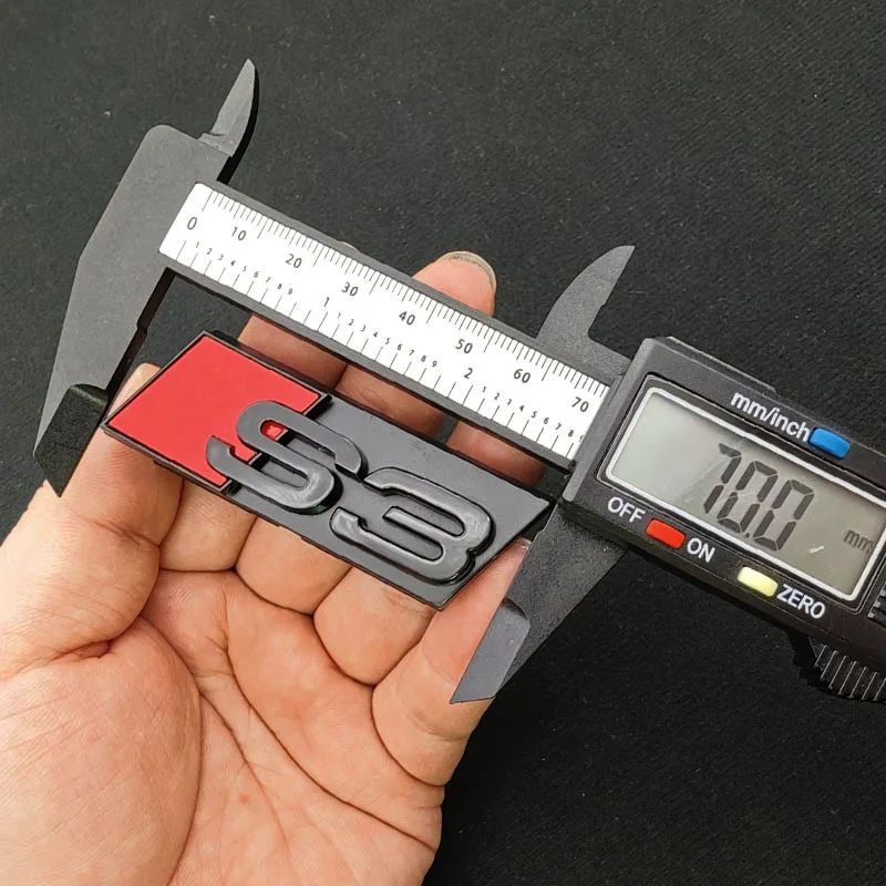 ثلاثية الأبعاد ABS S3 S4 S5 S6 S7 S8 شعار سلع السيارات شعار الجبهة شواء الجبهة هود شارة مصبغة مشبك لأودي اكسسوارات الديكور السيارات
