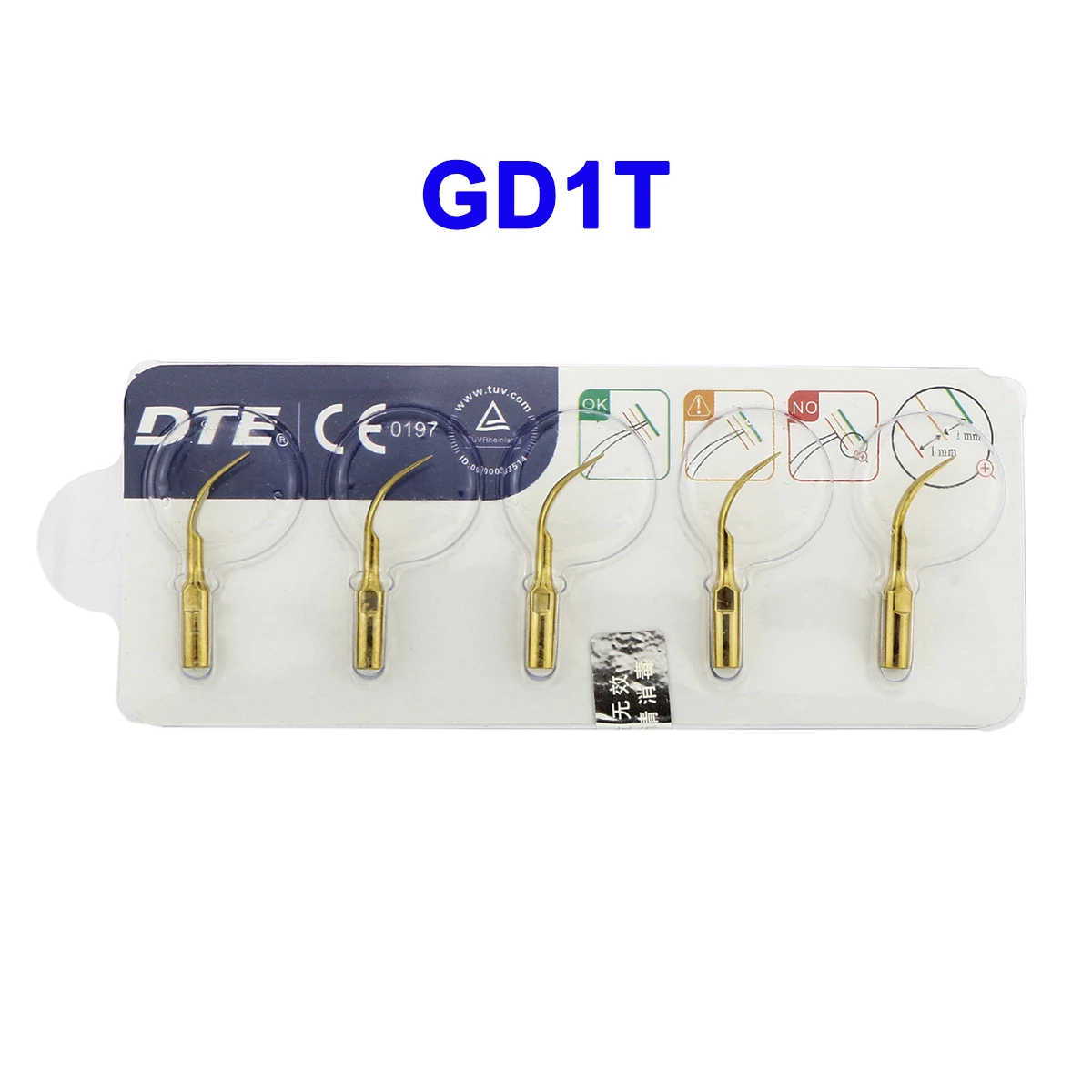 

Woodpecker DTE Dental Ultrasonic Scaler Tips Remove Calculus Dental Scaler Tip GD1T Fit NSK SATELEC Scaler Handpiece Materials