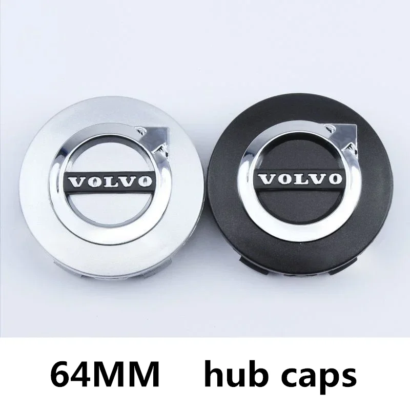 4PCS 64mm new Volvo wheel cover XC60S60/V60/S60/V40/S90/XC90 wheel cover logo tire cover decoration modification hub caps