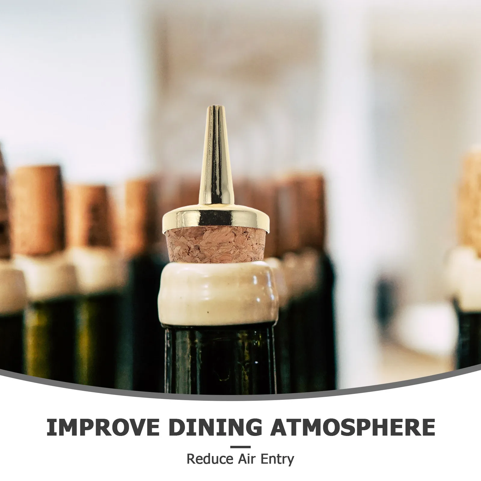 Cocktail Bitter Pourer Spout Bottle Dispenser with Wooden Liquor Cork Stopper for Wine Oil Vinegar Bottles Bar Kitchen Wine