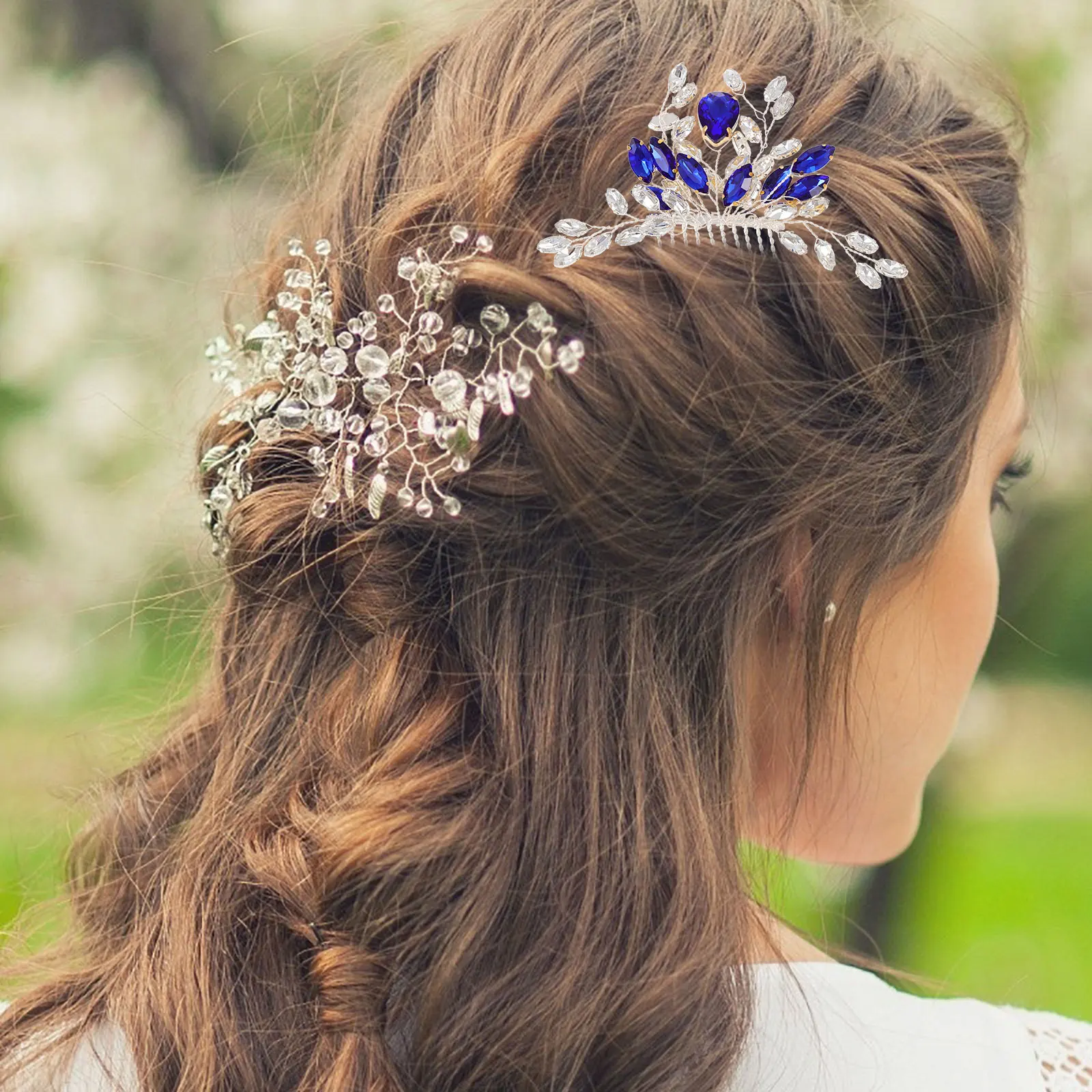 

Bridal Hair Comb Rhinestone Women Wedding Headpiece Accessories Pearl Decor Accessory For Bride Party Hairstyle Elegant