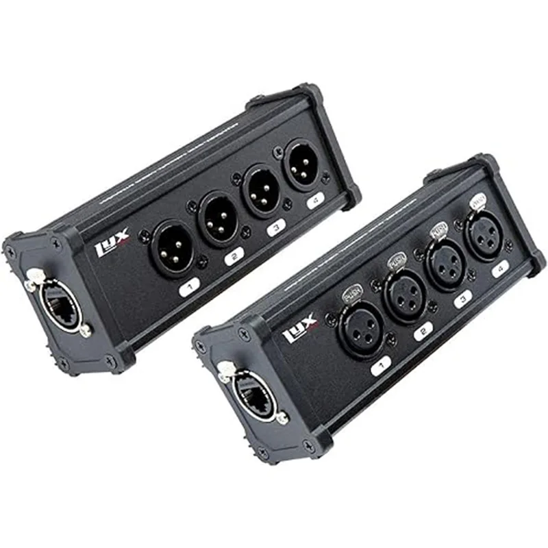 

4 Channel 3 Pin Multi Network XLR Cable Breakout for Stage Sound Lighting and Recording Studio Male and Female to RJ45 Ethercon