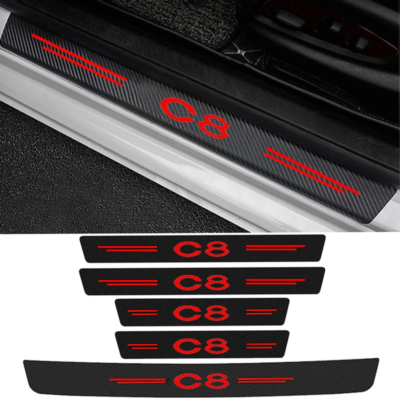 Auto Protective Film for Citroen C8 Badge Car Door Sill Trunk Scuff Strip Tape Rear Trunk Bumper Threshold Anti Scratch Sticker