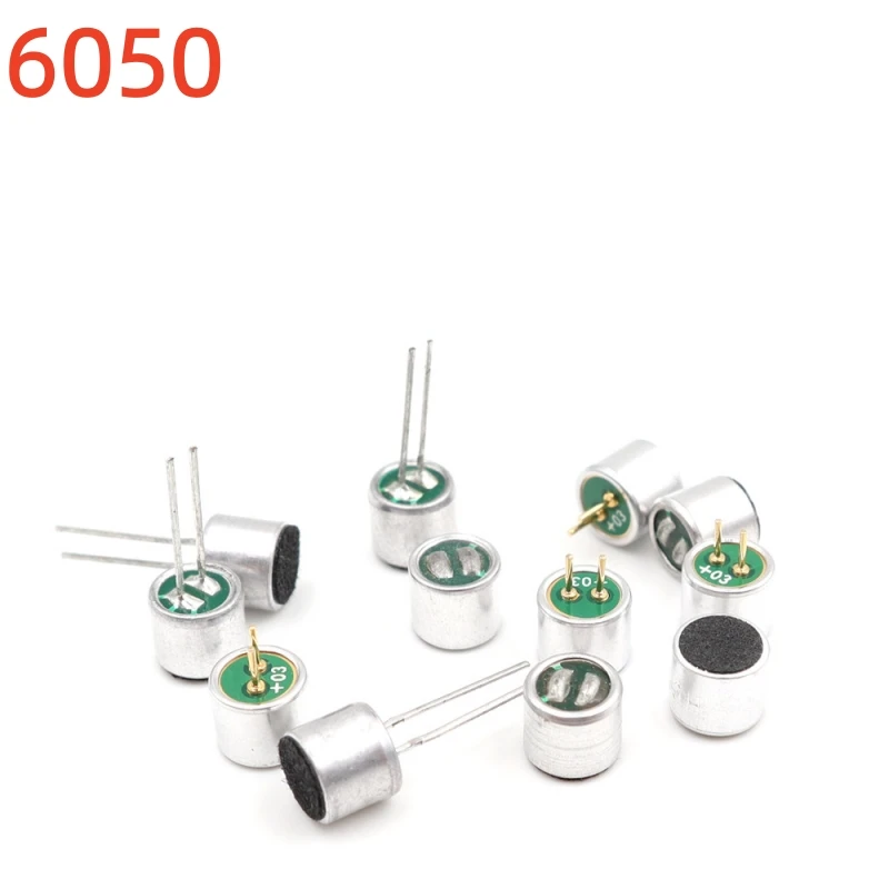 10PCS 6050 Solder joint/ With needle/Medium needle microphone high sensitivity microphone full pointing 6*5MM voice control