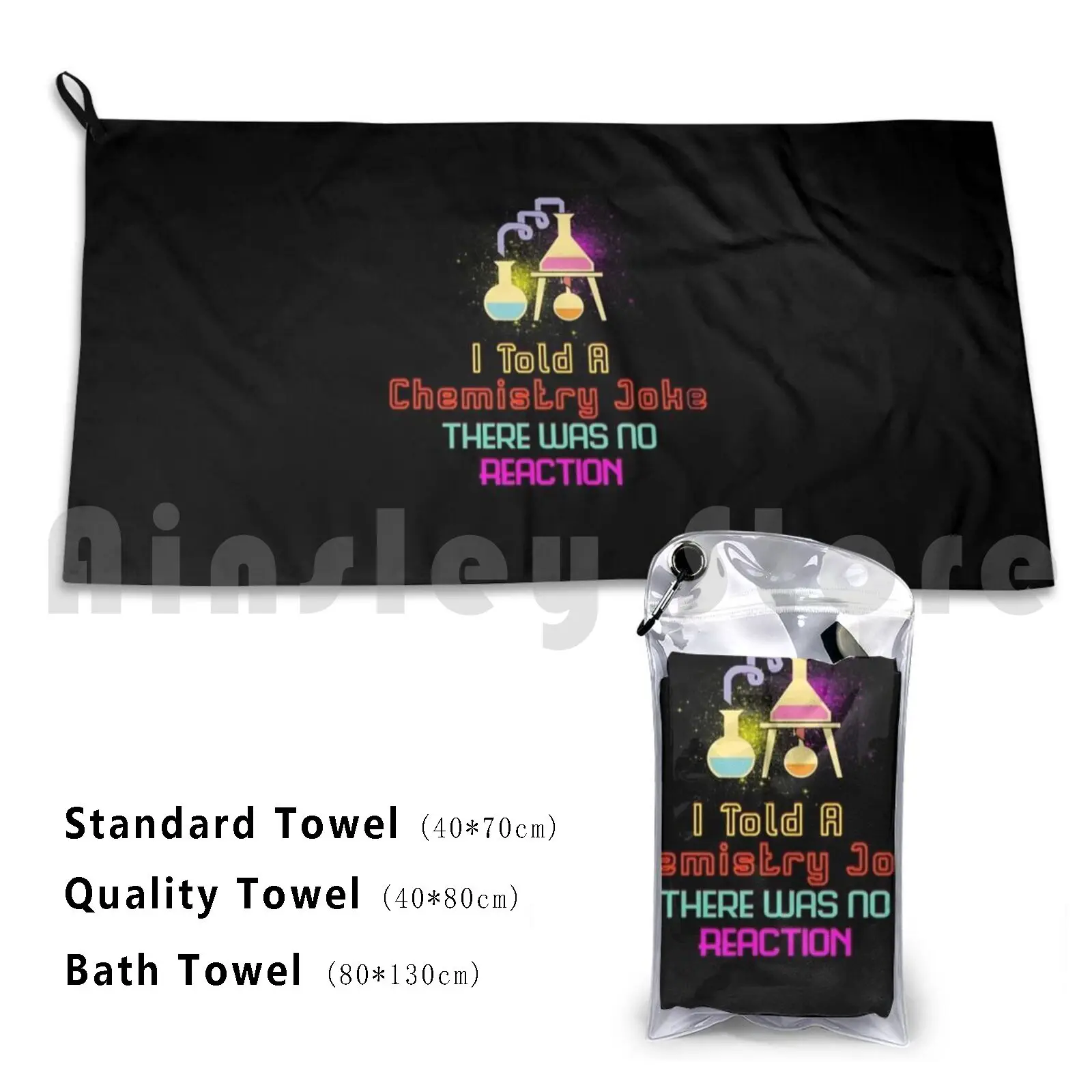 Chemistry Joke Reaction Beach Towel Quick Dry Quality Towel Chemistry Joke Reaction Funny Cool Beautiful Gift Idea