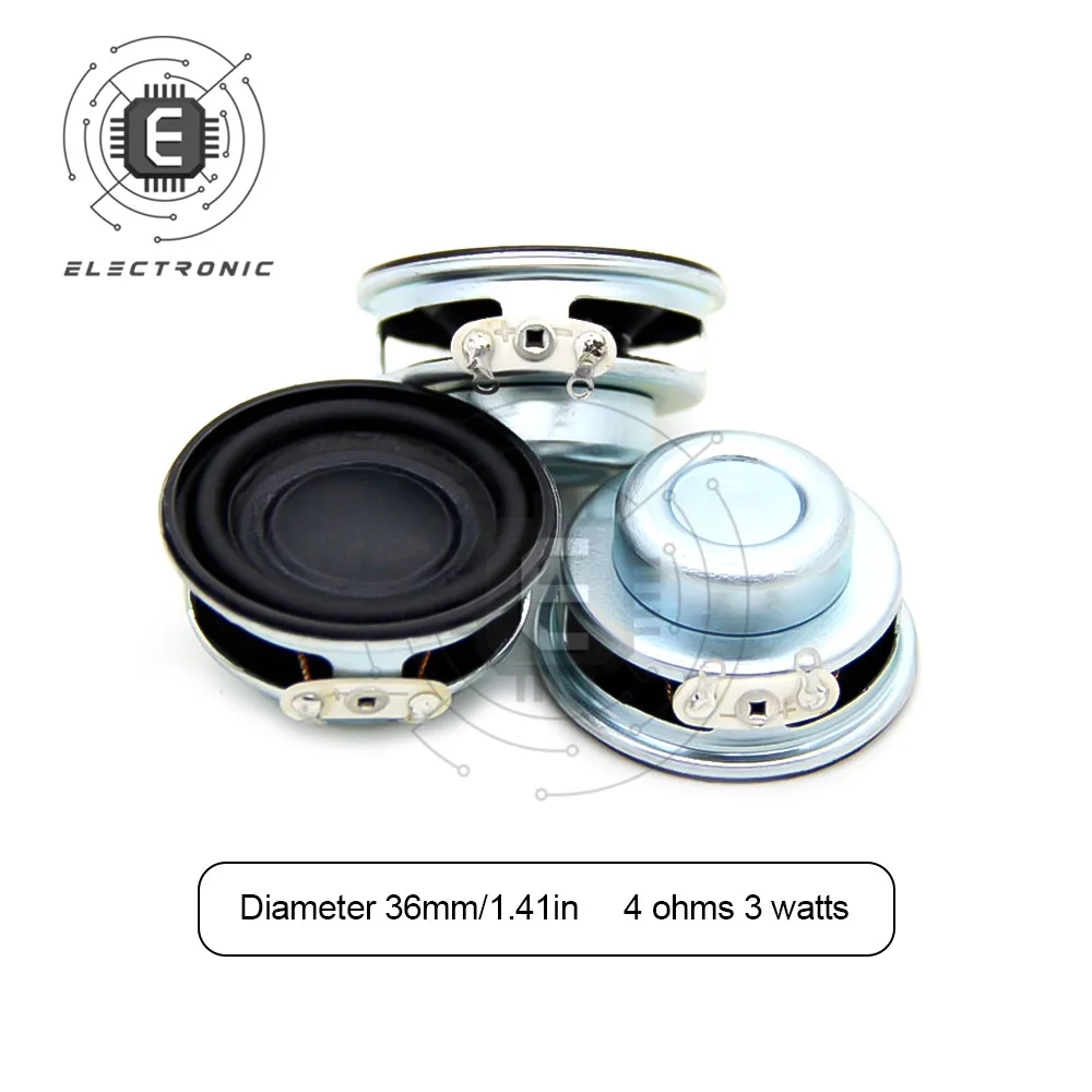 1Pcs 36MM Portable Audio Speaker 4 Ohm 3W Full Range Sound Speaker Amplifier Home Theater Multimedia Loudspeaker