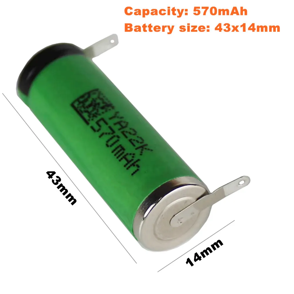 Bateria de íon-lítio 570mAh para Philips AT751 AT752 AT753 AT754