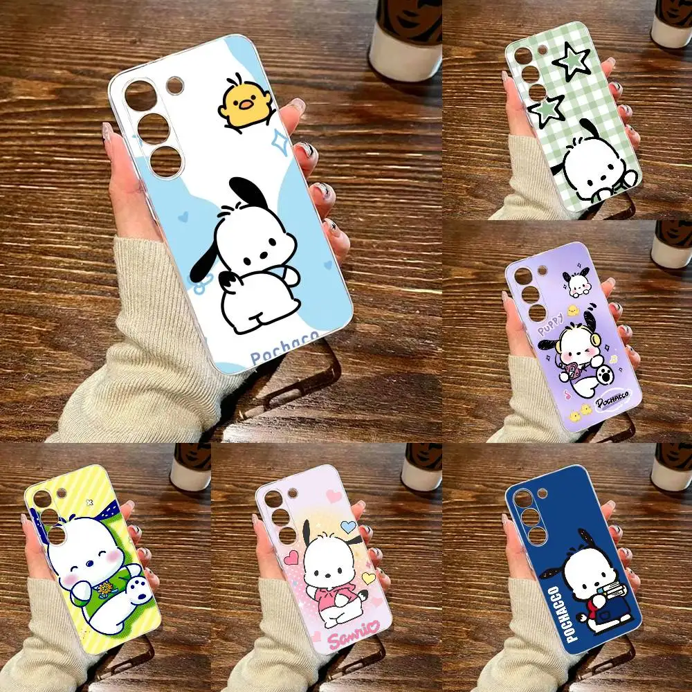 Cute Cartoon T-Pochacco-o Transparent Shockproof Phone Case For Samsung GalaxyA13,21s,21,22,31,32,41,52,53,71,72,73