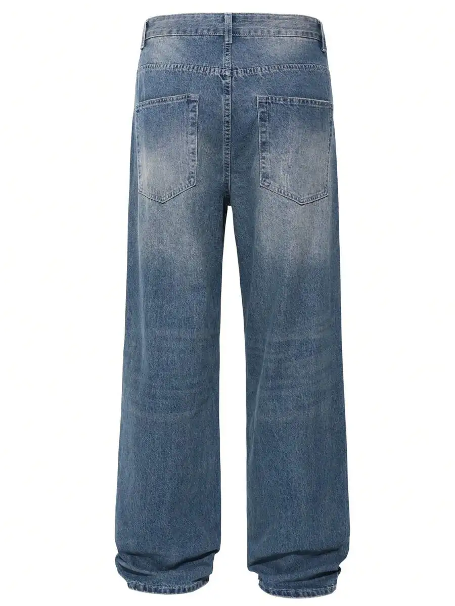 

Mens Non-Stretch Relaxed Fit Wide Leg Baggy Jeans