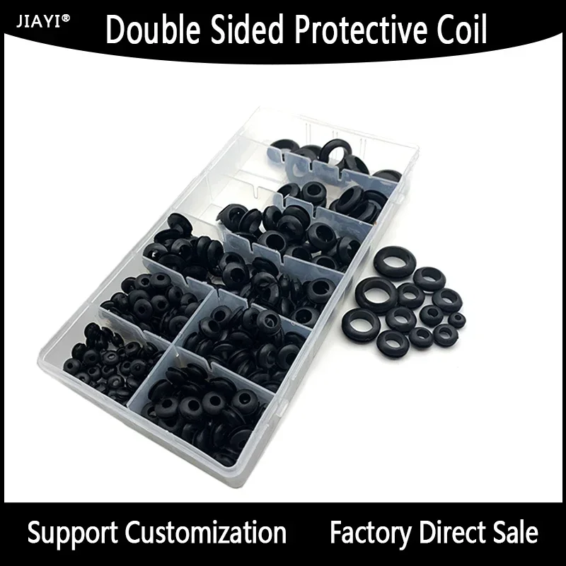 295pcs 3/4/5/6/8/10/12/14mm Rubber Seal Ring Oil Sealing Grommet Gasket for Protect Wire Cable Hole Protection Ring Shim Washer