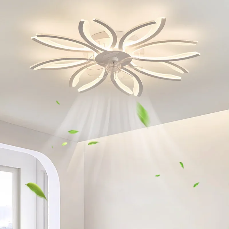 LED Modest Ceiling Pendant Lamps with Remote Control Living Room Decor Bedrooms Home Hanging Electric Fan Lighting Fixtures