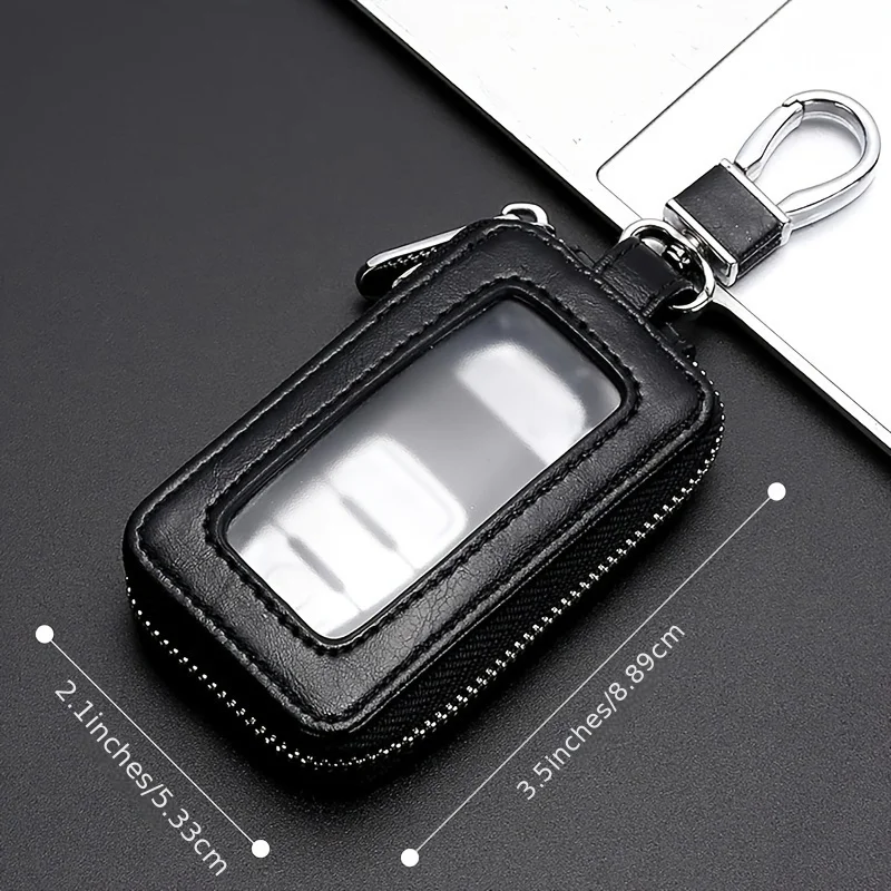 Car Key Fob Case Leather Car Smart Key Fob Holder Car Remote Keychain Bag Universal