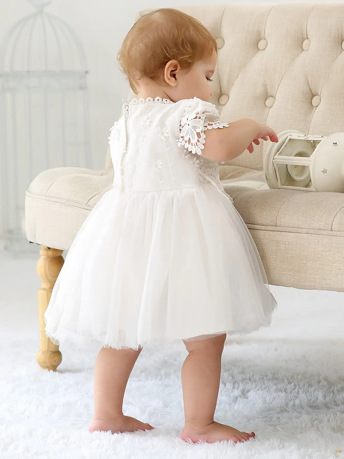 Wholesale Christening Gowns Baby Christening Dress Birthday Outfit for Baby Girls 3 Months Baby Dress