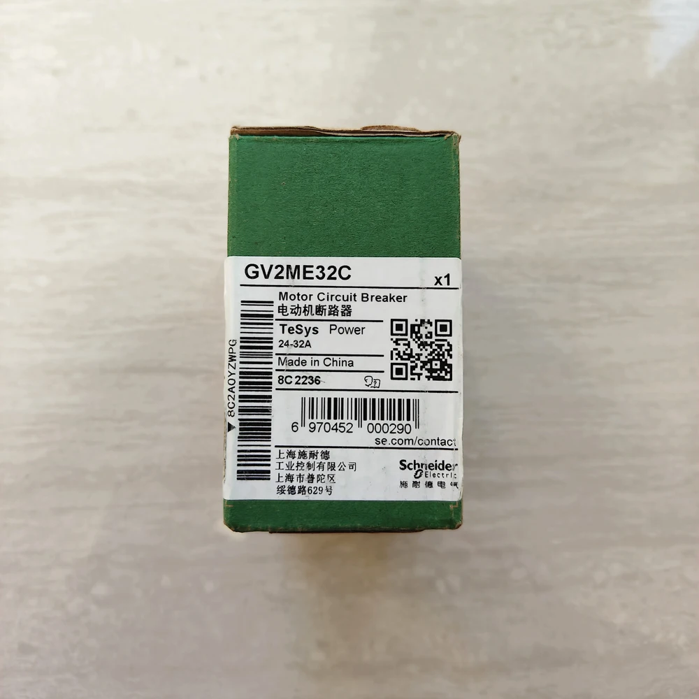 Original schneider contato GV2-ME32C disjuntor de proteção do motor de potência gv2me32c 24-32a botão 3p tipo magnético térmico