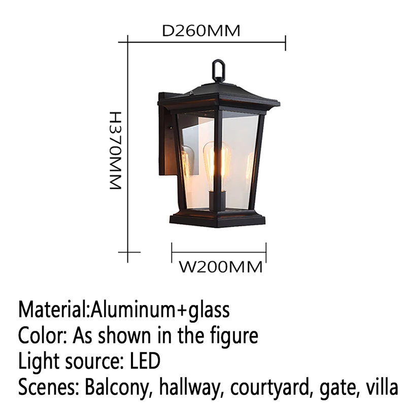 Oufula contemporânea led lâmpadas de parede ao ar livre simplicidade elétrica à prova dwaterproof água varanda corredor pátio villa portão hotel